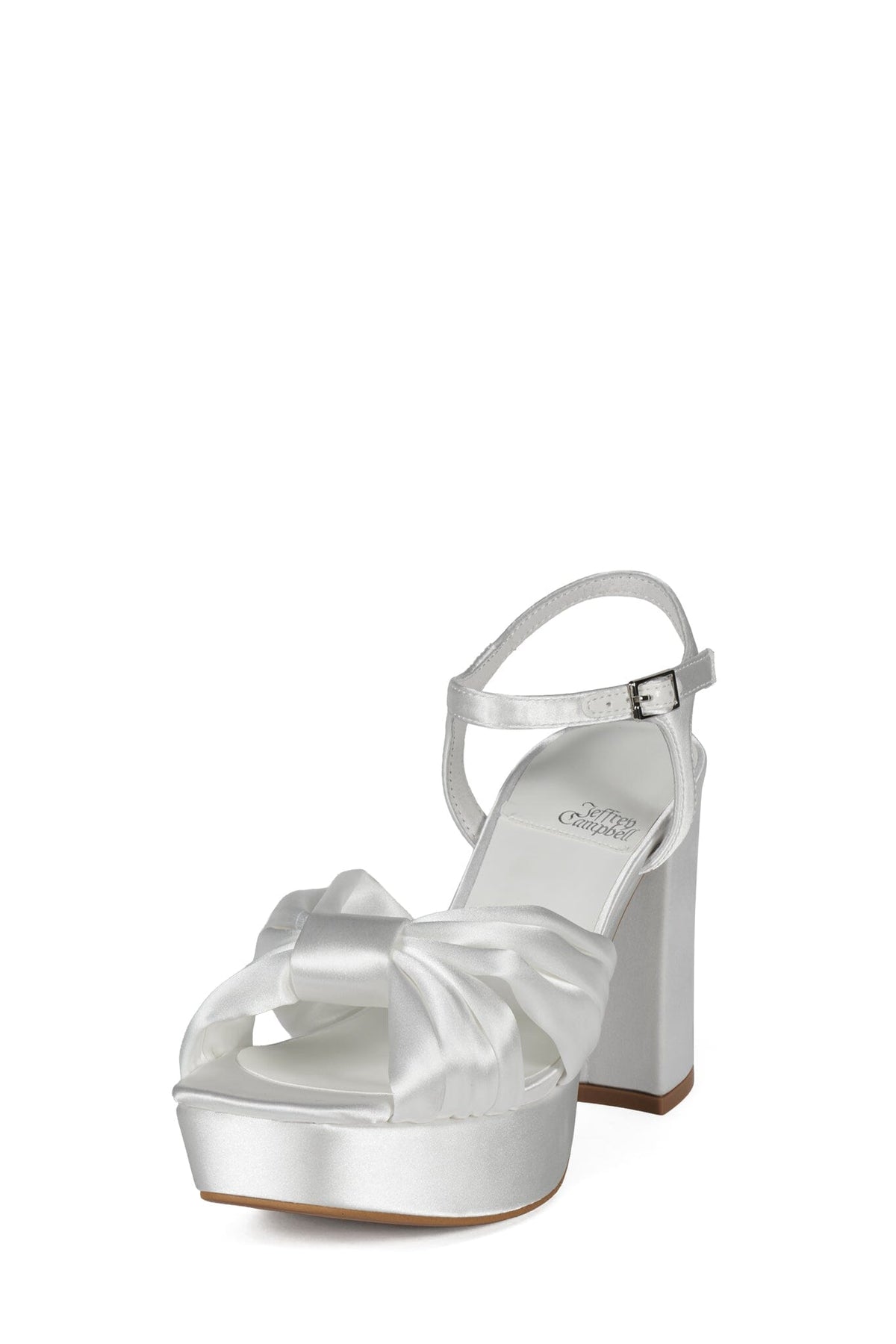 DALIDA Platform Sandal - White Satin |Jeffrey Campbell