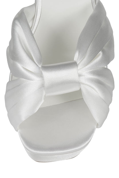 DALIDA Platform Sandal - White Satin |Jeffrey Campbell