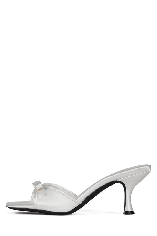 SWEET-ON-U Heeled Sandals - White Satin |Jeffrey Campbell