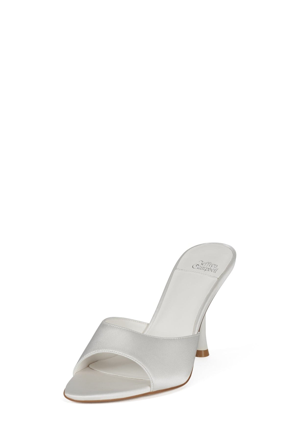 AGENT Heeled Sandal - White Satin |Jeffrey Campbell