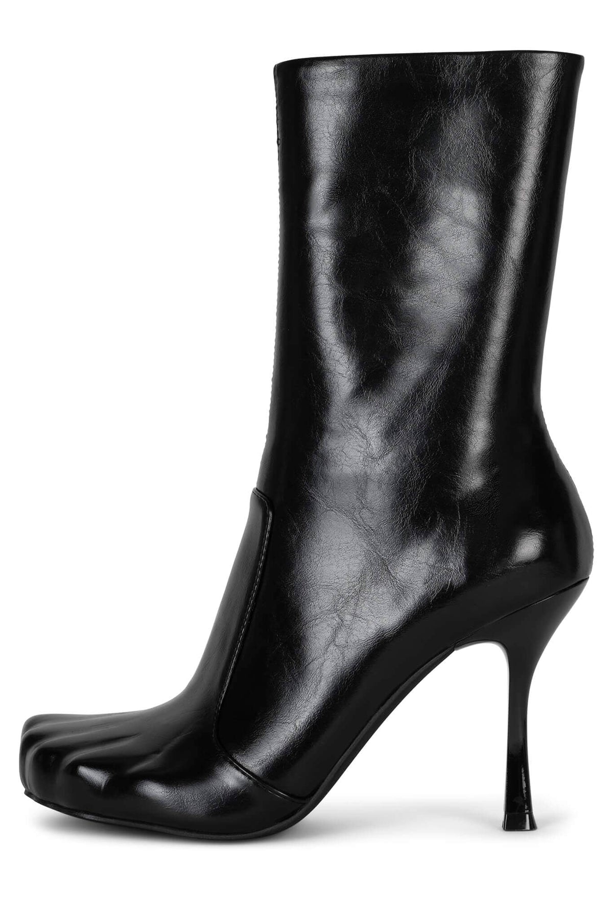 VISIONARY Mid-Calf Heeled Boot - Black |Jeffrey Campbell