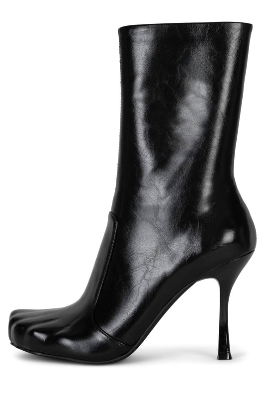 VISIONARY Mid-Calf Heeled Boot - Black |Jeffrey Campbell