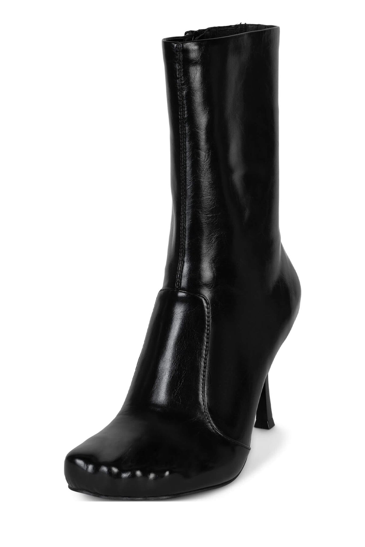 VISIONARY Mid-Calf Heeled Boot - Black |Jeffrey Campbell