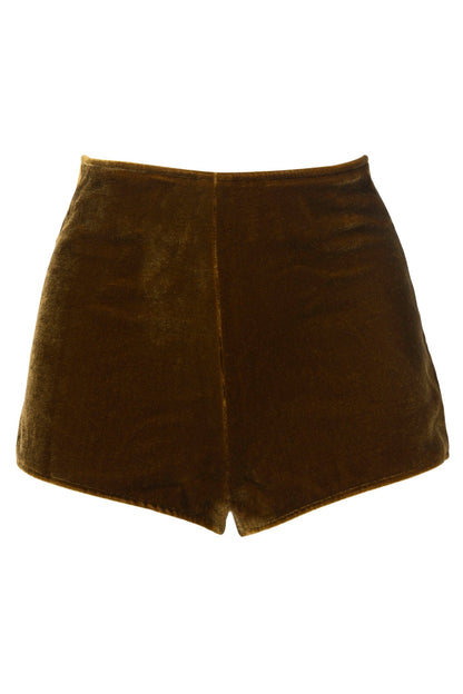 CHEEKZ SHORTS - Khaki Velvet |Jeffrey Campbell