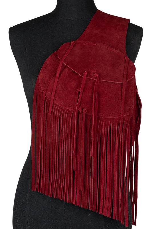 BURRO Fringe Bag - Red Suede |Jeffrey Campbell