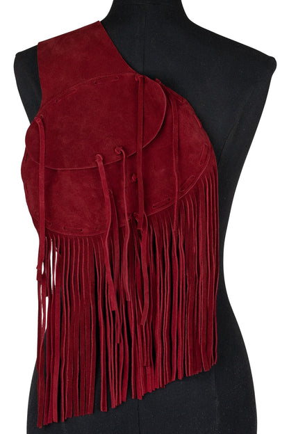 BURRO Fringe Bag - Red Suede |Jeffrey Campbell