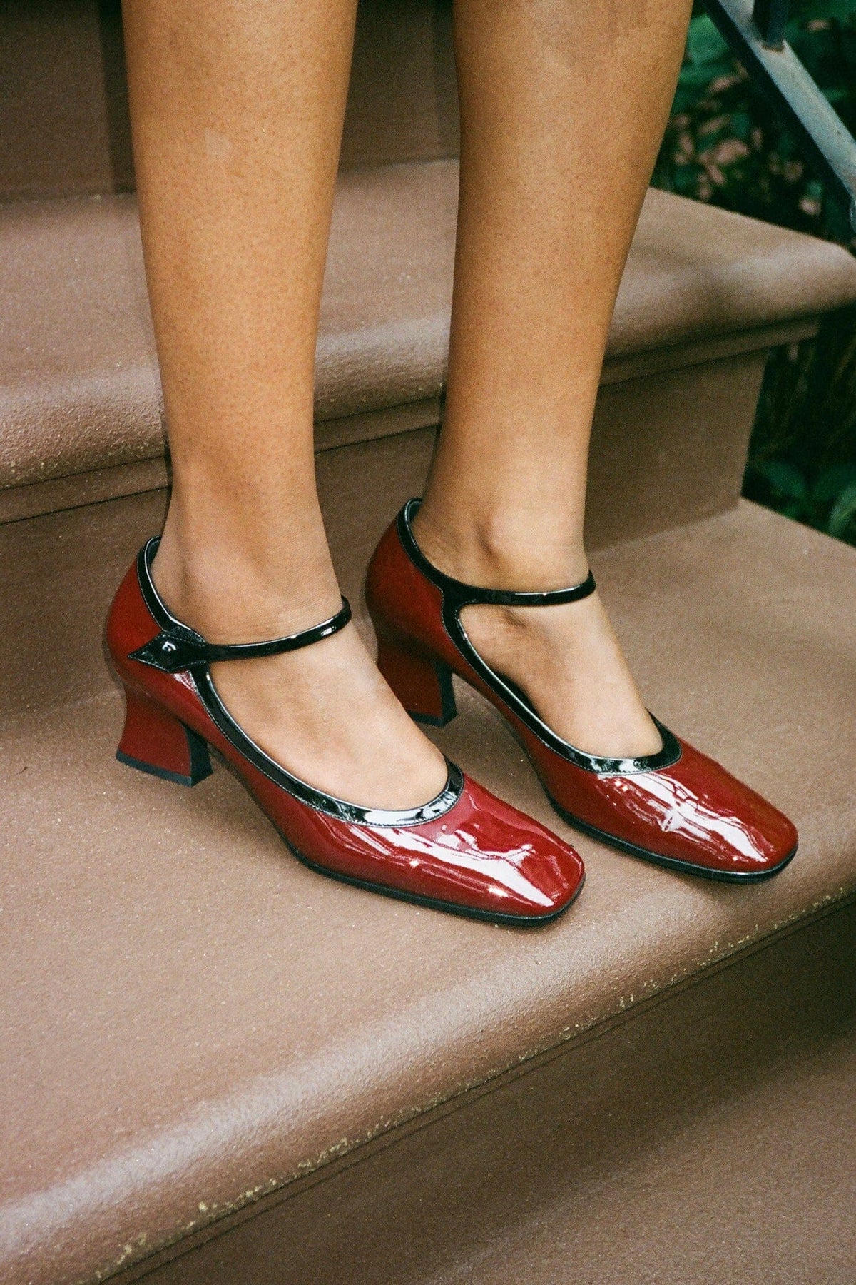 PETTIGREW Heeled Mary Jane - Wine Patent Black Patent |Jeffrey Campbell