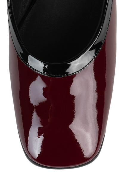 PETTIGREW Heeled Mary Jane - Wine Patent Black Patent |Jeffrey Campbell