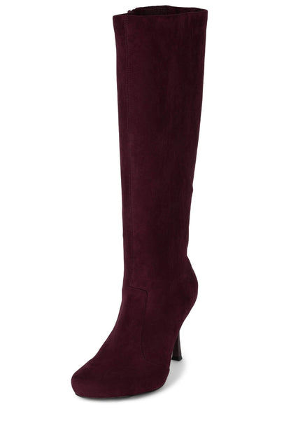 CONFORM-K Knee-High Boot - Wine Suede |Jeffrey Campbell