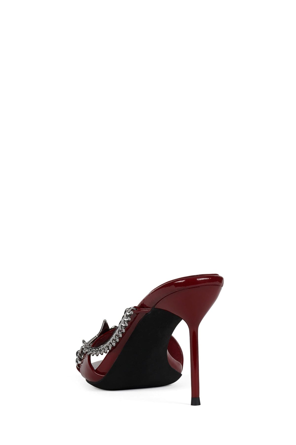 SOIRE-O Heeled Sandal - Cherry Red Patent Silver |Jeffrey Campbell