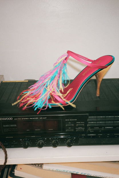 PLUMA - Fuchsia Satin Combo |Jeffrey Campbell