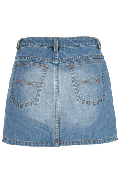 HEY-NOW SKIRT - Blue Washed Denim |Jeffrey Campbell
