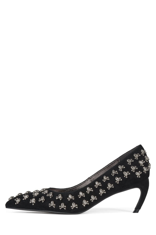 KISS-OFF - Black Suede Pewter |Jeffrey Campbell