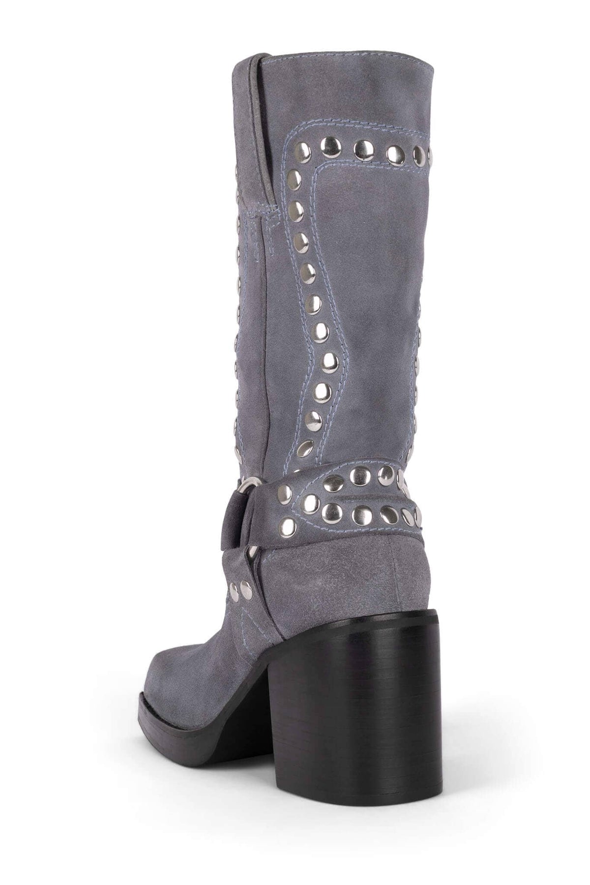 JUVENILE-S Western Boot - Dusty Blue Suede Silver |Jeffrey Campbell