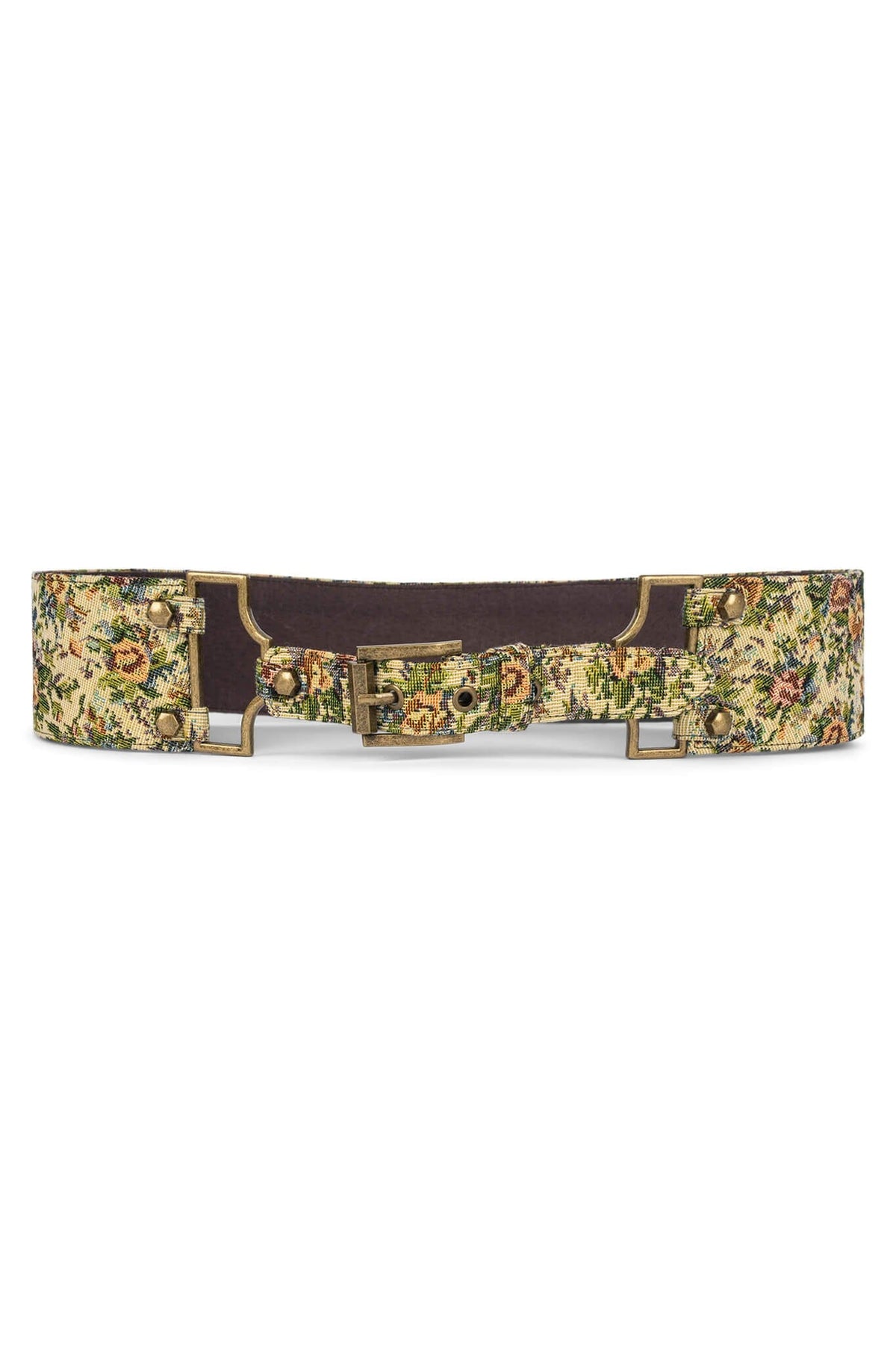 REIN-IN Tapestry Belt - Beige Floral Tapestry |Jeffrey Campbell