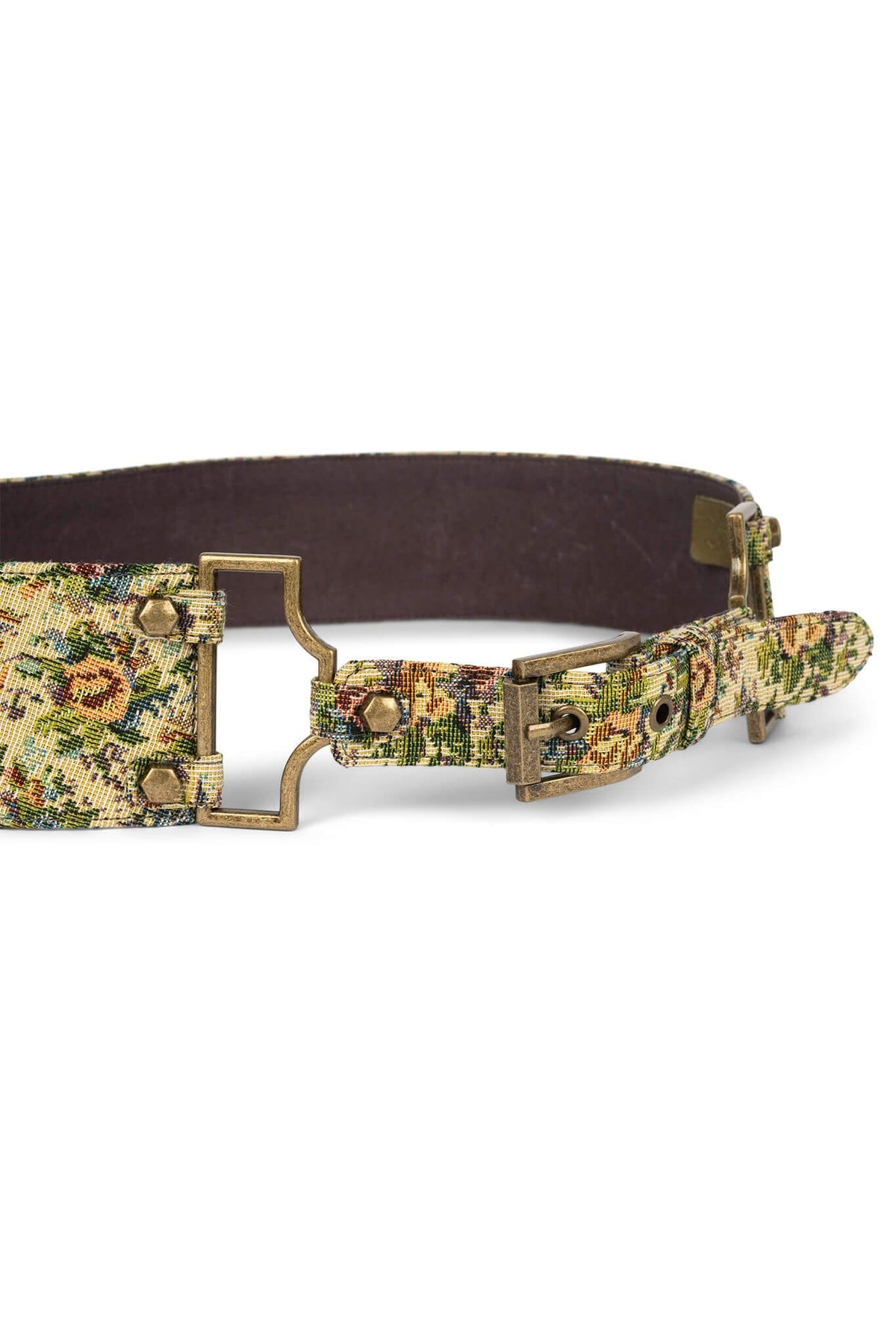 REIN-IN Tapestry Belt - Beige Floral Tapestry |Jeffrey Campbell