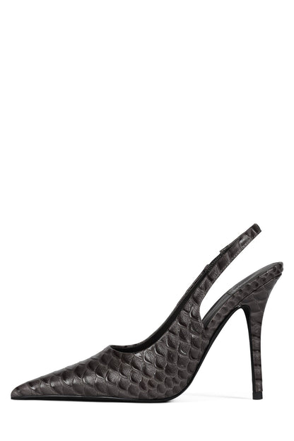 SURPASS Slingback Pumps - Grey Snake |Jeffrey Campbell