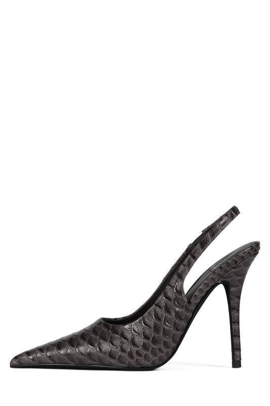 SURPASS Slingback Pumps - Grey Snake |Jeffrey Campbell