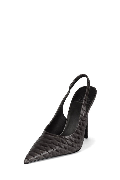 SURPASS Slingback Pumps - Grey Snake |Jeffrey Campbell
