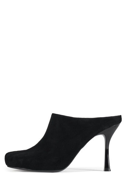 GOOD-FORM Stiletto Mule - Black Suede |Jeffrey Campbell