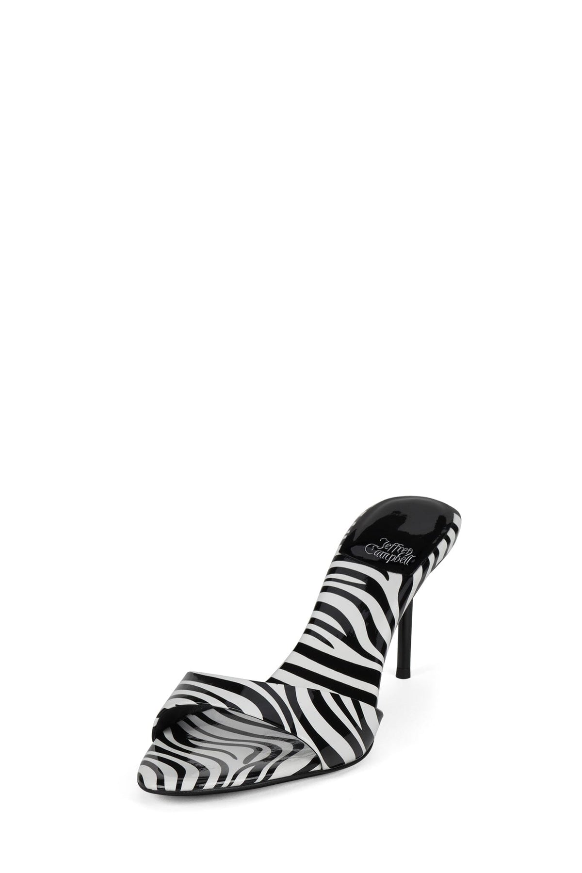 PUMPTINI - Black White Zebra Patent |Jeffrey Campbell