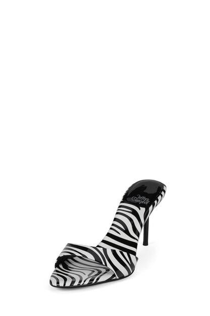 PUMPTINI - Black White Zebra Patent |Jeffrey Campbell