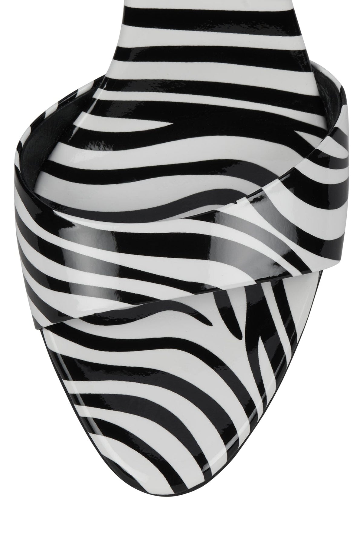 PUMPTINI - Black White Zebra Patent |Jeffrey Campbell