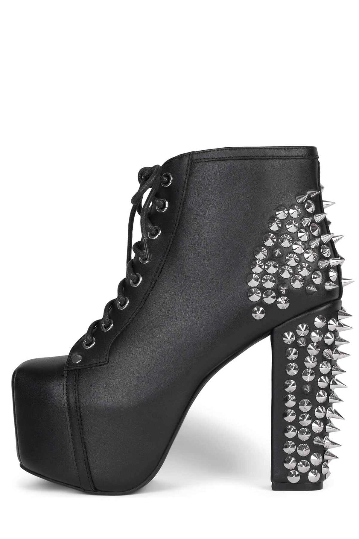 SPIKE Platform Bootie - Black Silver |Jeffrey Campbell