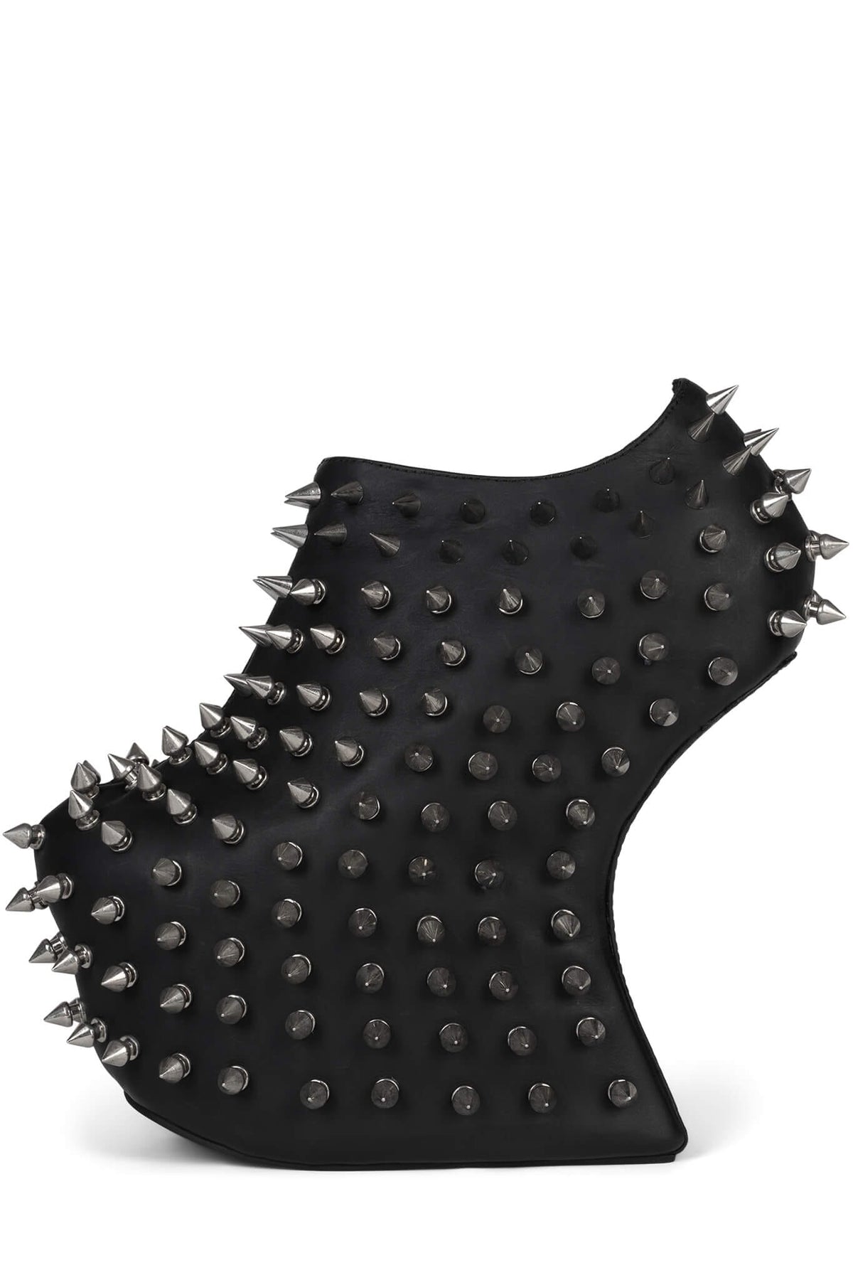 SHADOW-SPK Platform Wedge Boot - Black Silver |Jeffrey Campbell