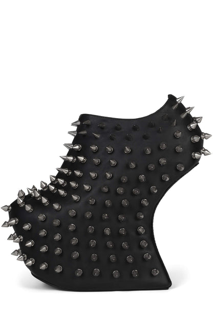 SHADOW-SPK Platform Wedge Boot - Black Silver |Jeffrey Campbell