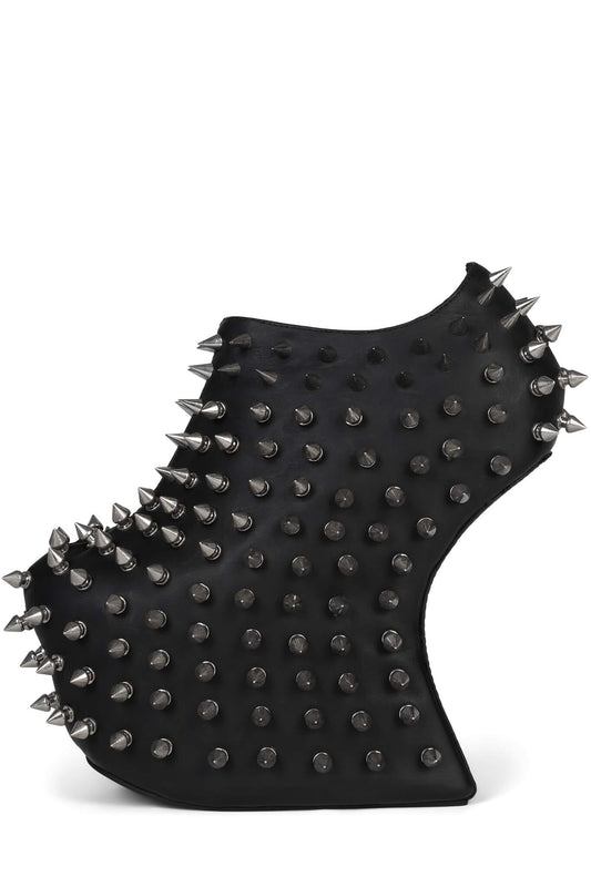 SHADOW-SPK Platform Wedge Boot - Black Silver |Jeffrey Campbell