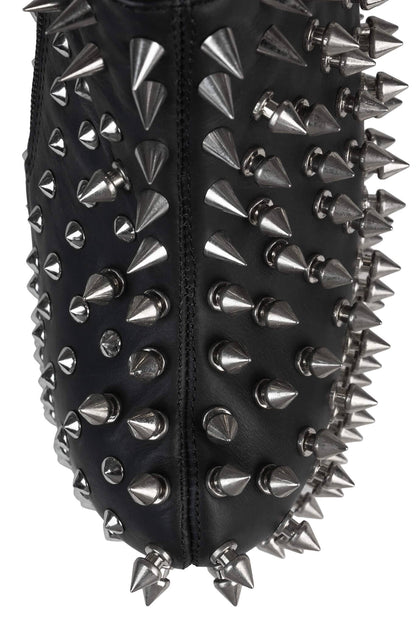 SHADOW-SPK Platform Wedge Boot - Black Silver |Jeffrey Campbell
