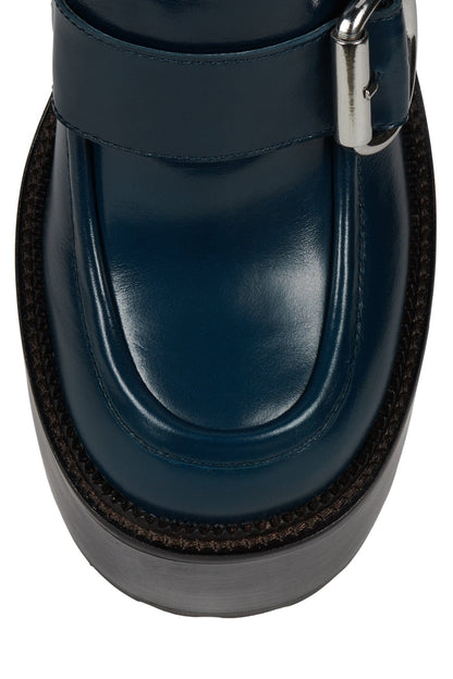 OFFSET Heeled Loafer - Blue Oiled |Jeffrey Campbell