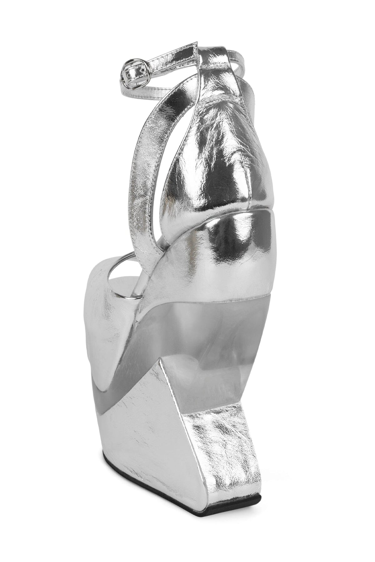 CELESTIAN Platform Wedge Sandal - Silver |Jeffrey Campbell