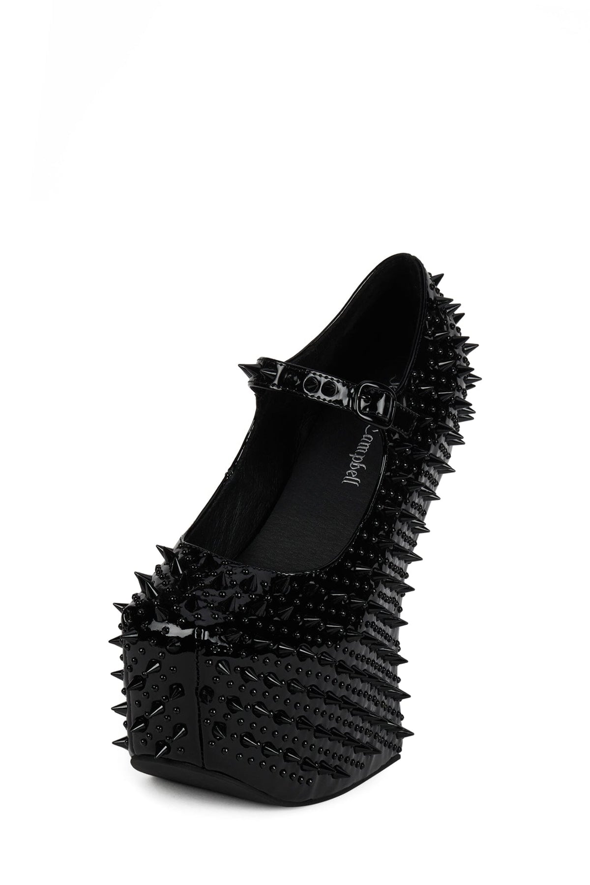PRICKLY Platform Pump - Black Patent Black |Jeffrey Campbell