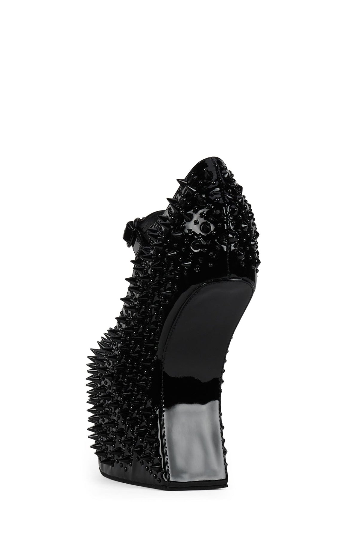PRICKLY Platform Pump - Black Patent Black |Jeffrey Campbell