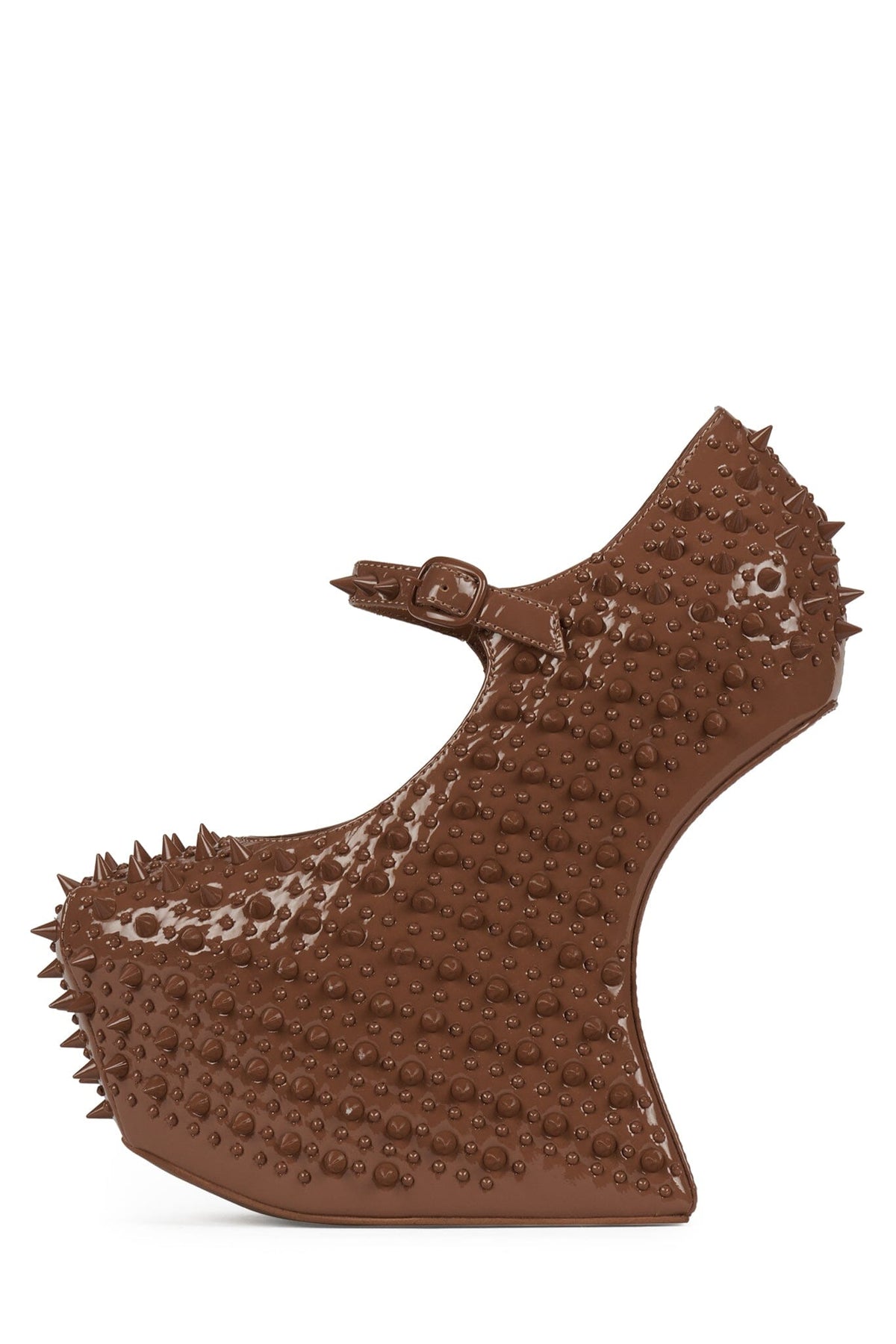 PRICKLY Platform Pump - Black Patent Black |Jeffrey Campbell