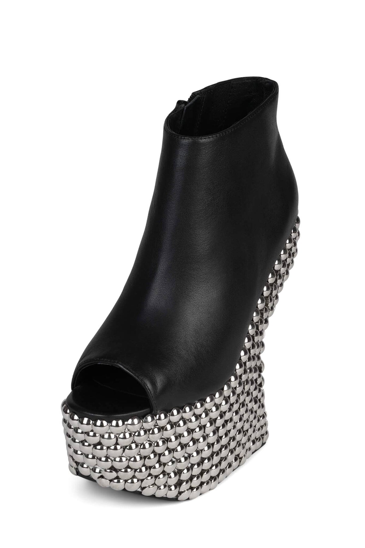 NIGHT-TICK Sculpted Wedge Platform - Black |Jeffrey Campbell