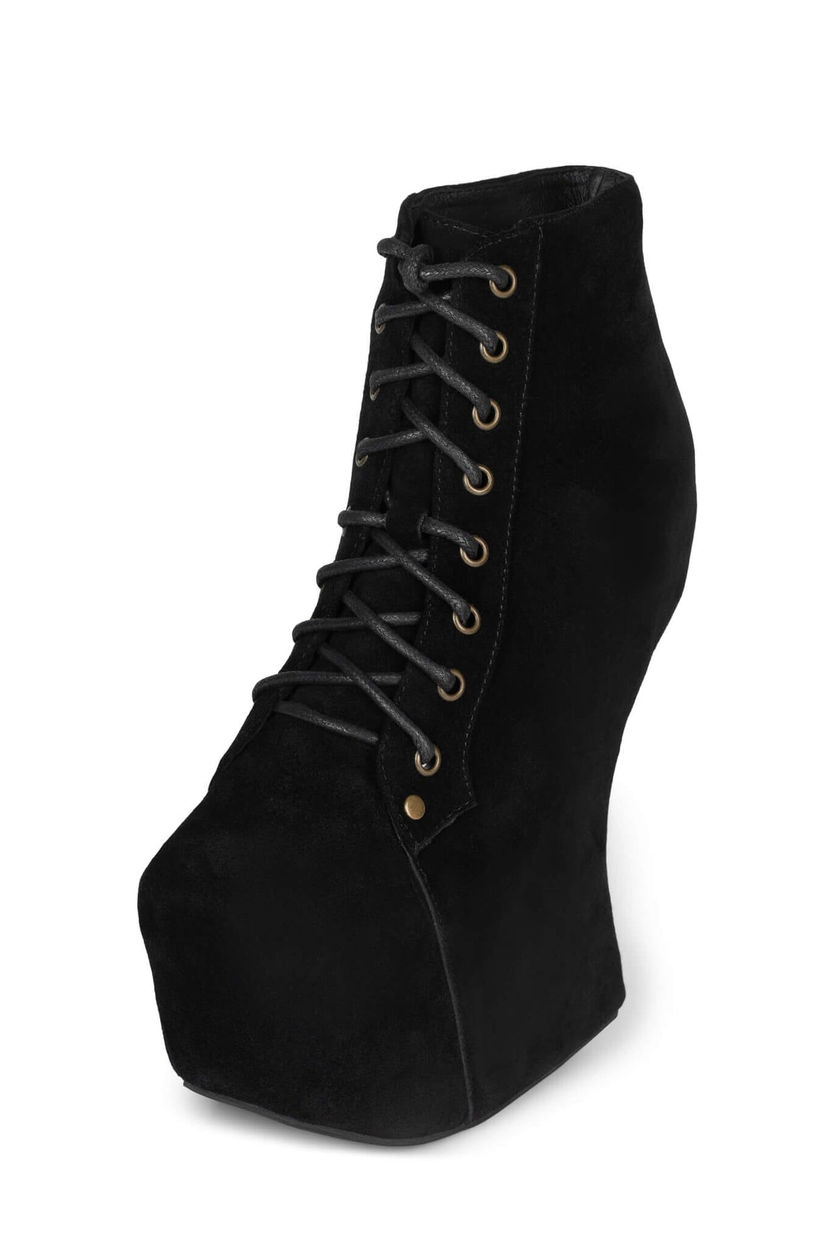 NIGHTLITA Wedge Platform Boot - Black Suede |Jeffrey Campbell
