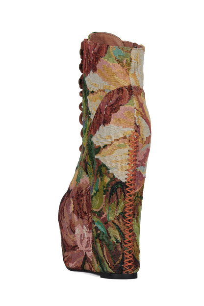DAMSEL - Beige Rust Tapestry |Jeffrey Campbell