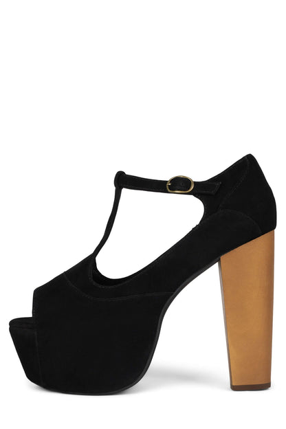 FOXY-WOOD - Black Suede |Jeffrey Campbell