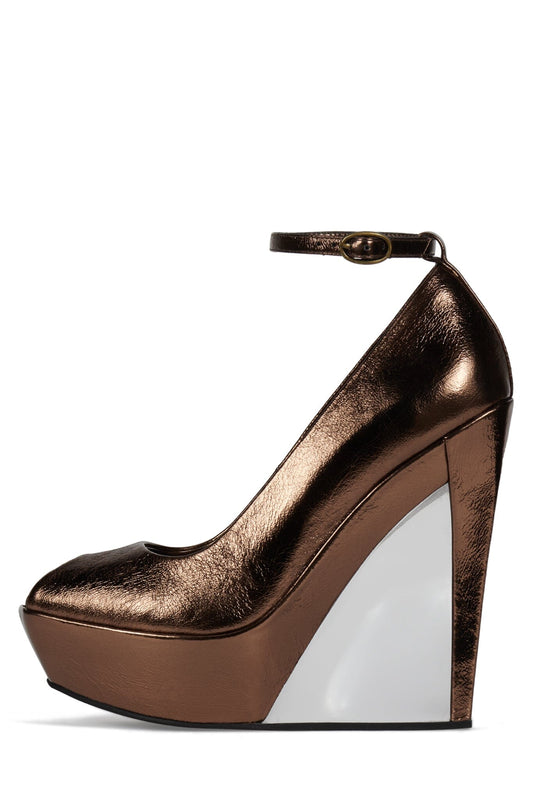 PROVISO Wedged Platform - Bronze |Jeffrey Campbell
