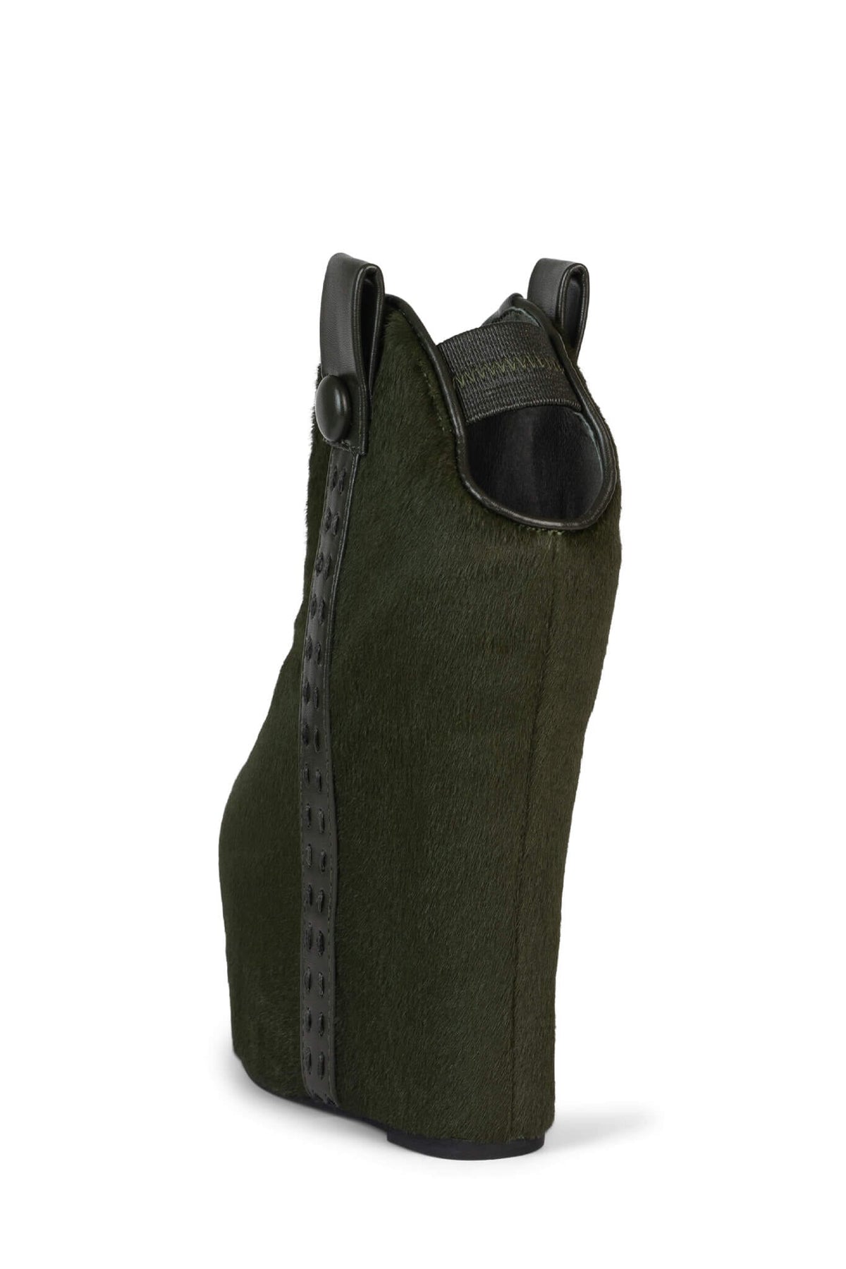 KELSEY-FUR Platform Bootie - Olive |Jeffrey Campbell