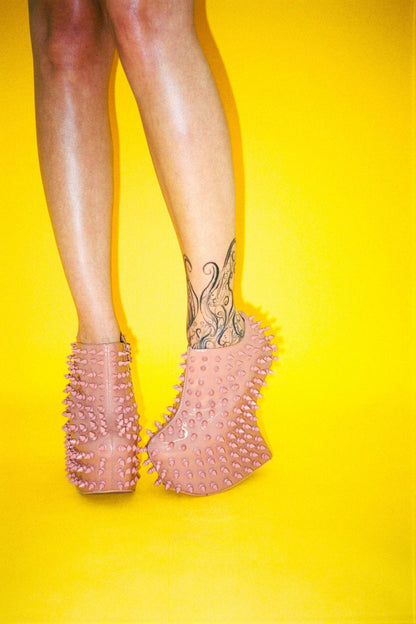 SHADOW-SPK Platform Wedge Boot - Blush Patent Blush |Jeffrey Campbell