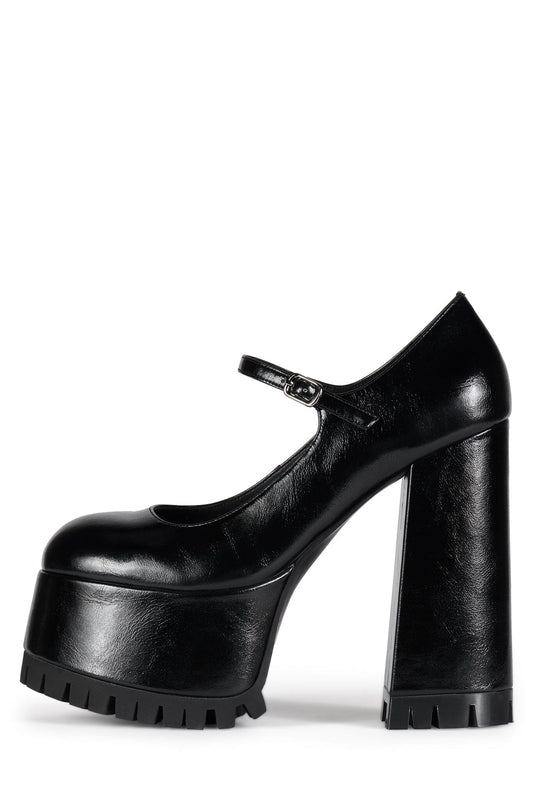 TEMPERS Platform Mary-Jane - Black |Jeffrey Campbell