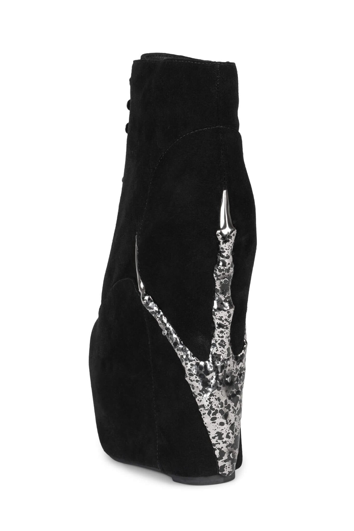 DAMSEL-CLW Platform Boots - Black Suede Pewter |Jeffrey Campbell