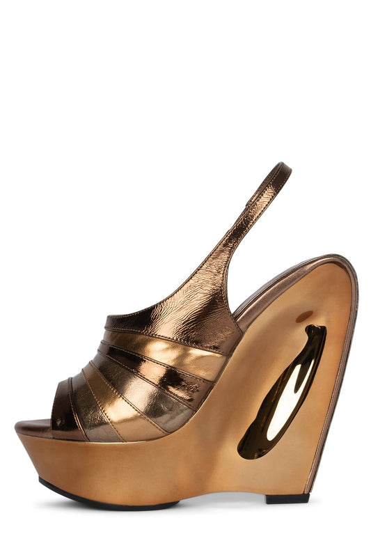 HYPERSPEED Slingback Sandal - Bronze Combo |Jeffrey Campbell