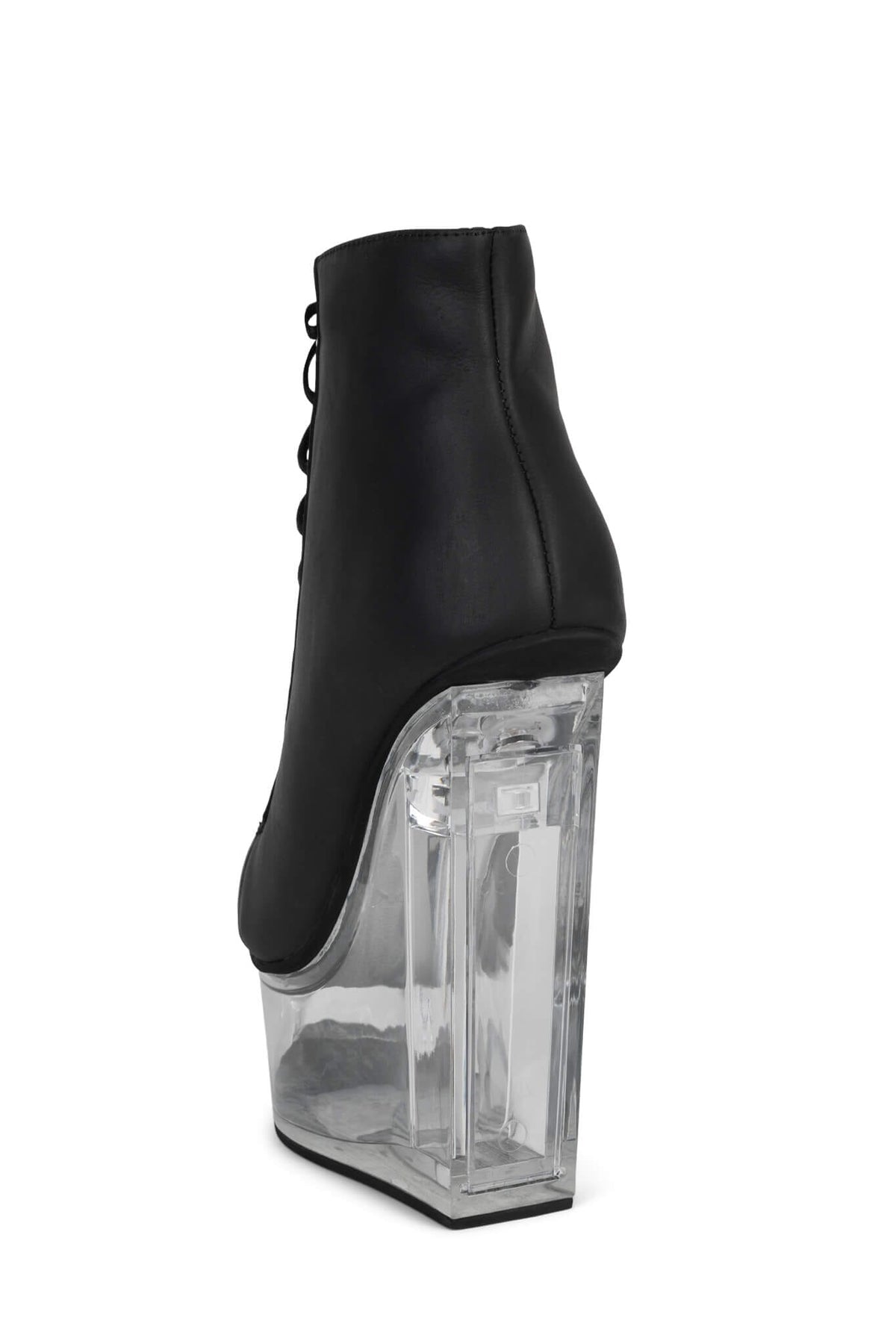 BALFOUR Platform Wedge - Black Washed Clear |Jeffrey Campbell