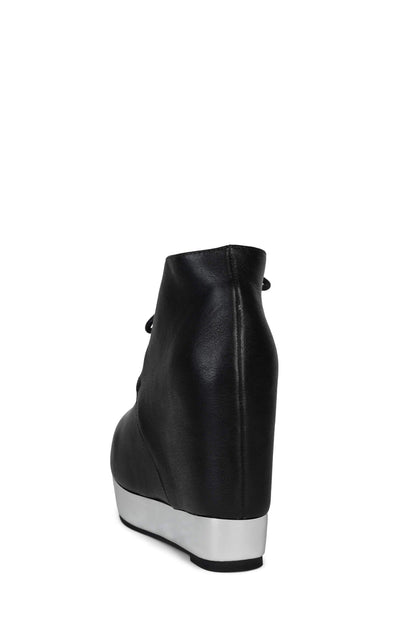 ALEXIS Ankle Boots - Black Silver |Jeffrey Campbell