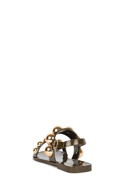 GUM-DROP Flat Sandals - Khaki Gold |Jeffrey Campbell